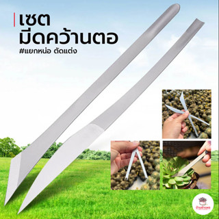 เซตมีดคว้านตอ แยกหน่อ ตัดแต่ง แคคตัส กระบองเพชร ไม้อวบน้ำ ca…