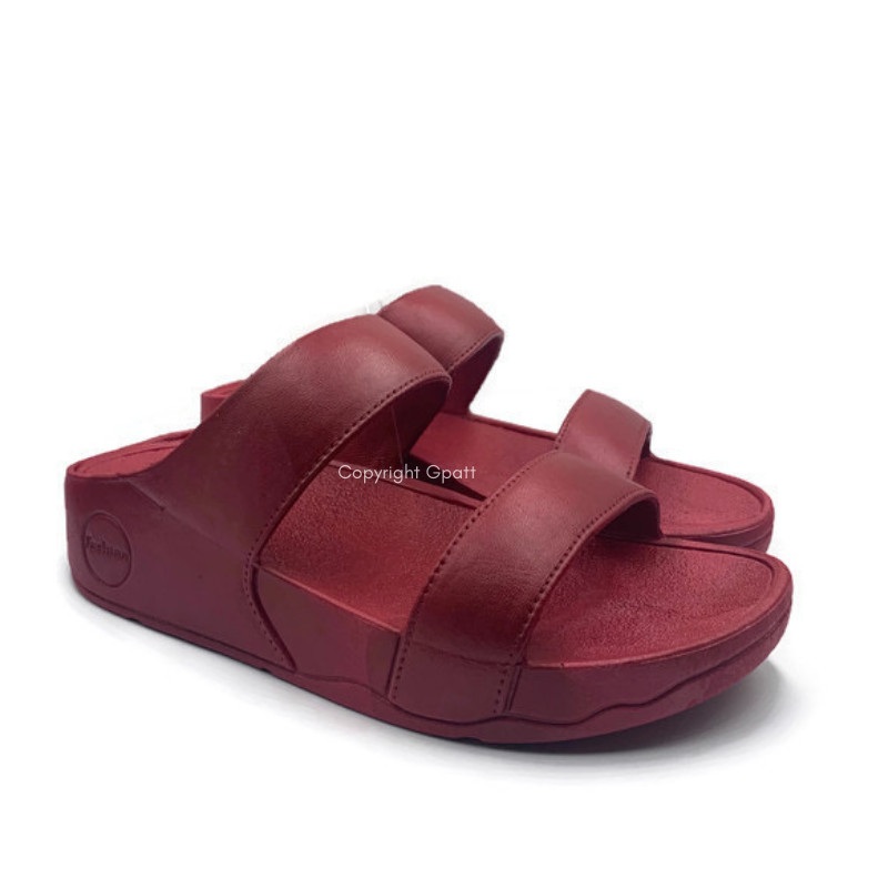 Gpatt : Plain Plain Sandals รองเท้าแตะสวมผู้หญิง รองเท้าแตะสวมสองตอน รองเท้าแฟชั่นผู้หญิงเก็บทรงเท้า