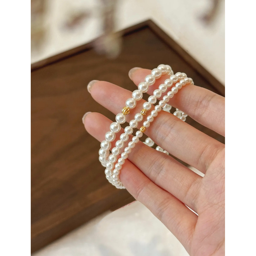 IRIS VINTAGE SOUTHERY SEA SERISE | Tallulah bracelet GV0326 เครื่องประดับ กำไลมุก-เงิน