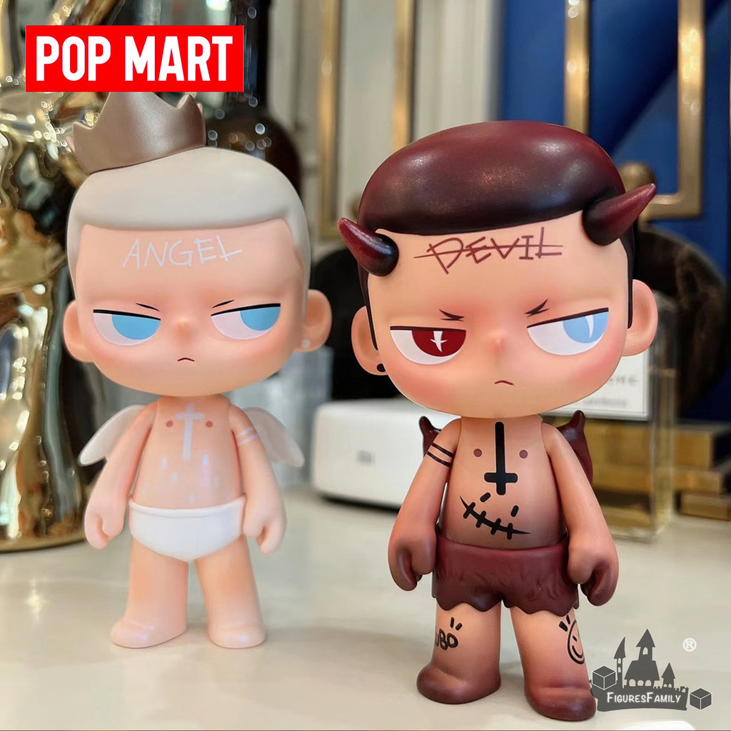 [ของแท้] ตุ๊กตาฟิกเกอร์ POPMART KUBO The Angel & Devil ขนาดใหญ่ สําหรับประดับ ของขวัญ