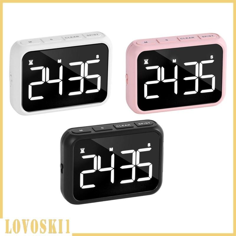 [Lovoski1] นาฬิกาปลุก LED ขนาดใหญ่ สําหรับทําอาหาร กาแฟ ไข่ กีฬา ออกกําลังกาย