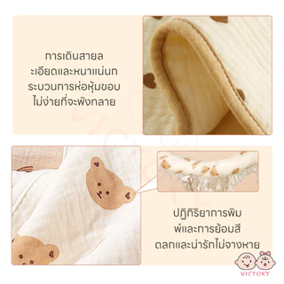 VICTOKY ผ้าเช็ดหน้าเด็ก ผ้าเช็ดมือเด็ก พกสะดวก ผ้าสาลูเด็ก ดูดซับน้ํา ผ้าเช็คหน้าเด็ก