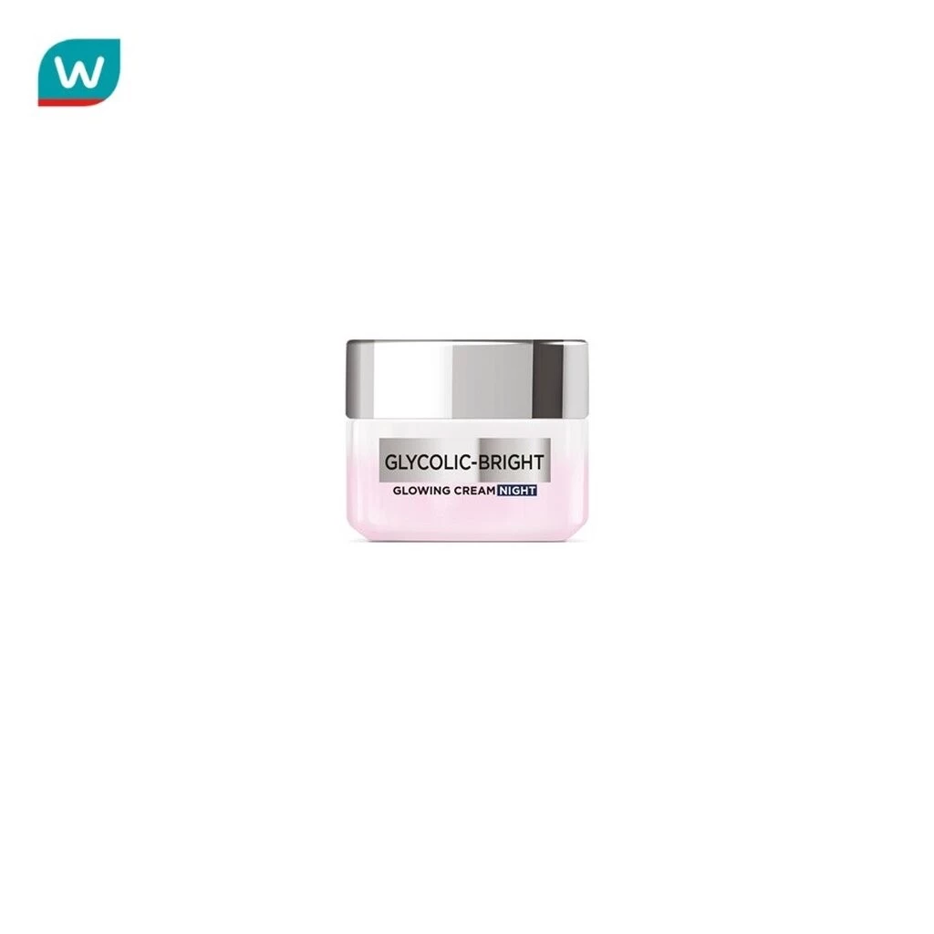 L'Oreal ลอรีอัล ปารีส ครีม ไนท์ ไกลโคลิค-ไบรท์ โกลว์อิ้ง 15 มล.