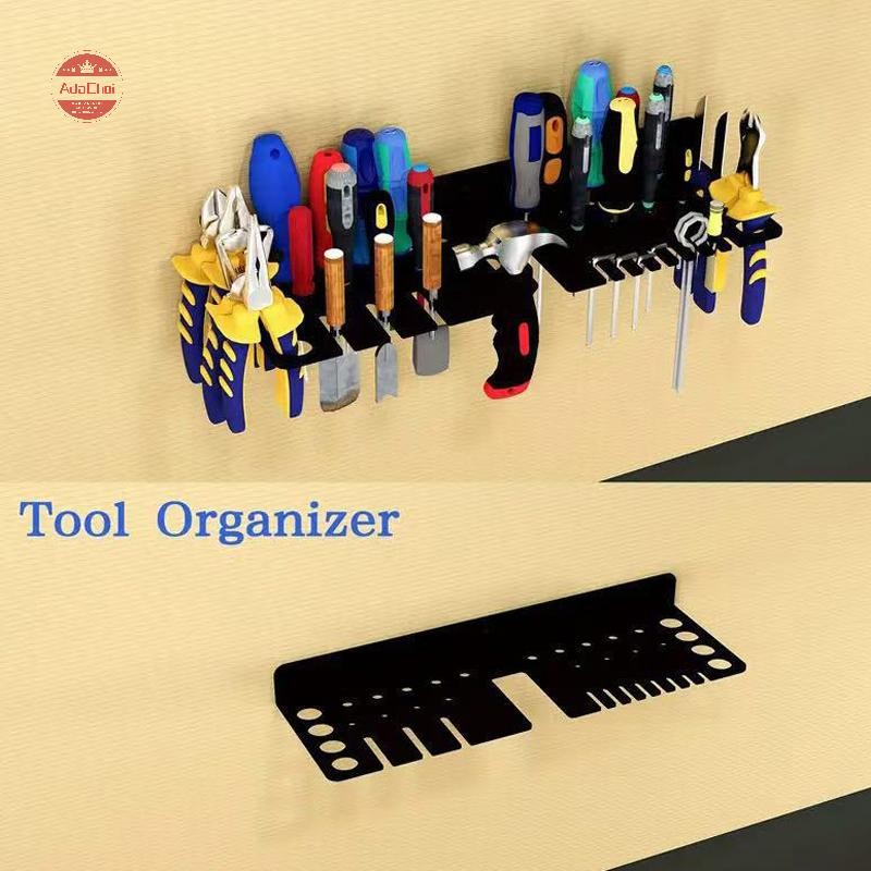 Adachoi ไขควงผู้ถือเครื่องมือ Organizer ค้อนคีมติดผนังโลหะ Rack Organizer Workshop Workbench เครื่องมือขนาดเล็ก TH