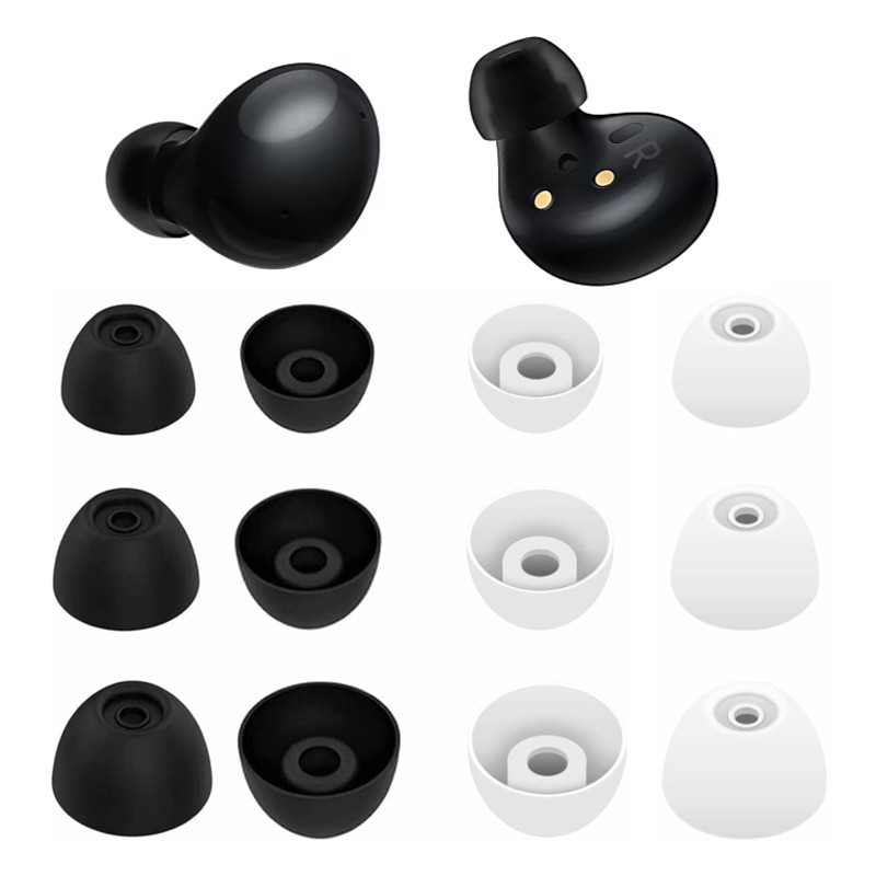 3 คู่, จุกหูฟังซิลิโคนทดแทนสําหรับ Samsung Galaxy Buds 2 และ Galaxy Buds + Plus, เคล็ดลับหูฟังยางนุ่มสําหรับ Galaxy Buds 2019, Fit in case