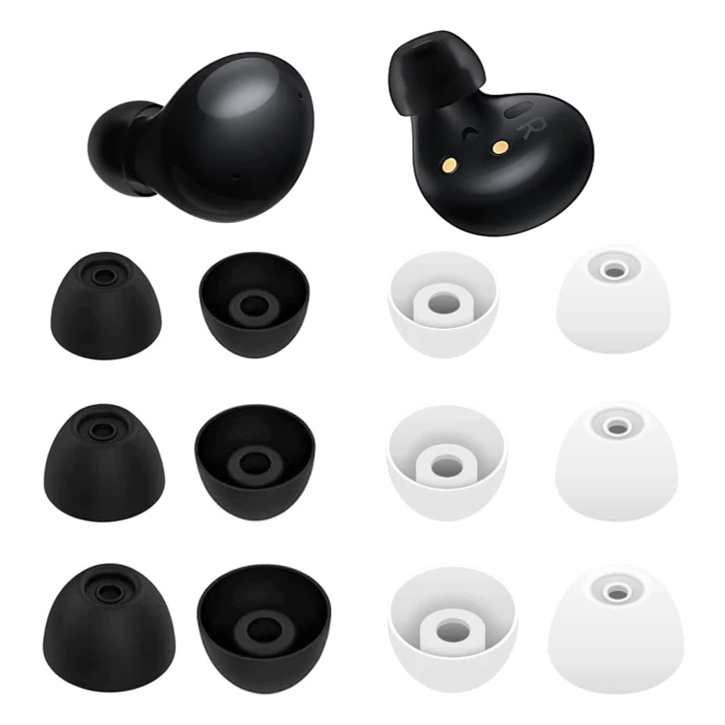 3 คู่, จุกหูฟังซิลิโคนทดแทนสําหรับ Samsung Galaxy Buds 2 และ Galaxy Buds + Plus, เคล็ดลับหูฟังยางนุ่มสําหรับ Galaxy Buds 2019, Fit in case