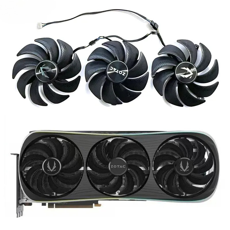 ยี่ห้อใหม่ 105 มม.4PIN GAH3B2H DC 12V 0.5A RTX4090 4080 GPU พัดลมสําหรับ ZOTAC Gaming GeForce RTX 40
