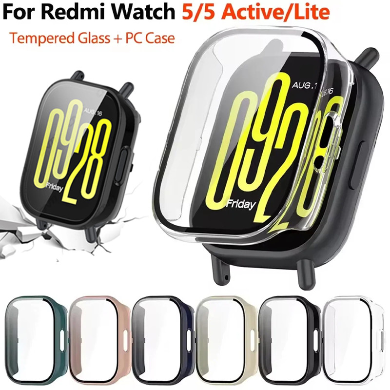 กระจกนิรภัยสําหรับ Redmi Watch 5 Active Hard PC สําหรับ Redmi Watch 5 Lite หน้าจอสําหรับ Redmi Watch