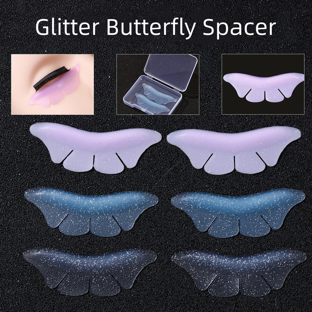 ใหม่ผีเสื้อร้อน eyelash spacer keratin eyelash art ขนตาขนตาปลอมสติกเกอร์ตาร้อน eyelash aids