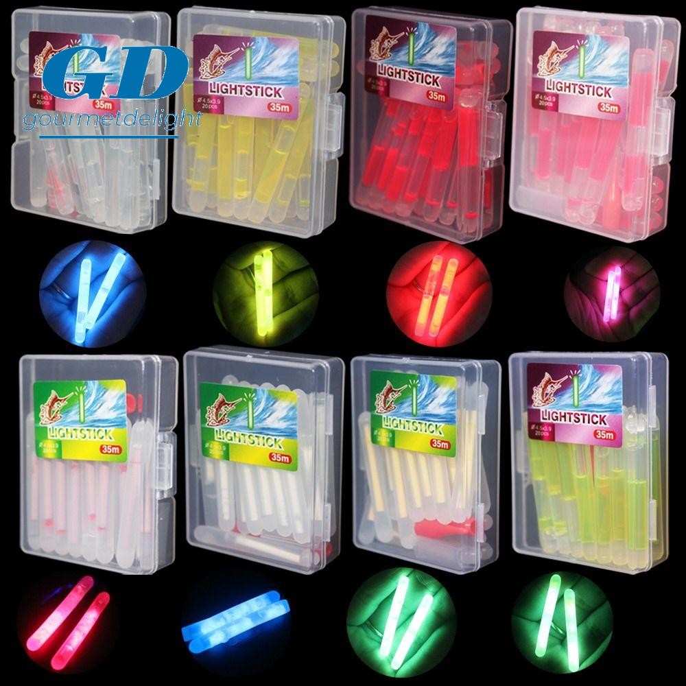 Gourmetdelight แสงเคมีเรืองแสง Dark Glow ความสว่างสูง Night Fishing Glow Stick คลิปบนเบ็ดตกปลาอุปกรณ์ตกปลา Light Sticks Tackle ตกปลาแท่งไฟ