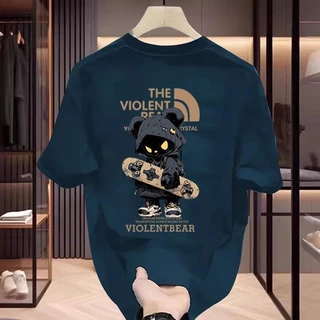 👕 เสื้อยืด Oversize คอตตอน 100% 💯 ลาย “THE VIOLENT” ⚡ น่ารัก มินิมอล สไตล์เกาหลี ใส่สบาย พร้อมส่งจากไทย 🇹🇭