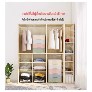 ลิ้นชัก ลิ้นชักใส่ของ เพิ่มหนาตู้ลิ้นชักพลาสติก ชั้นเก็บเสื้อผ้า 3/4/5ชั้น ลิ้นชักใส่ของ กันน้ำกันฝุ่น มีล้อเลื่อน