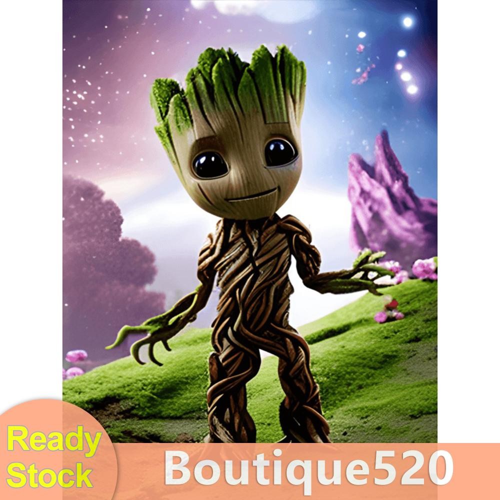 5d DIY Full Round Drill Diamond Painting Groot Kit Home Art Decorative (w2178) [boutique520.th]