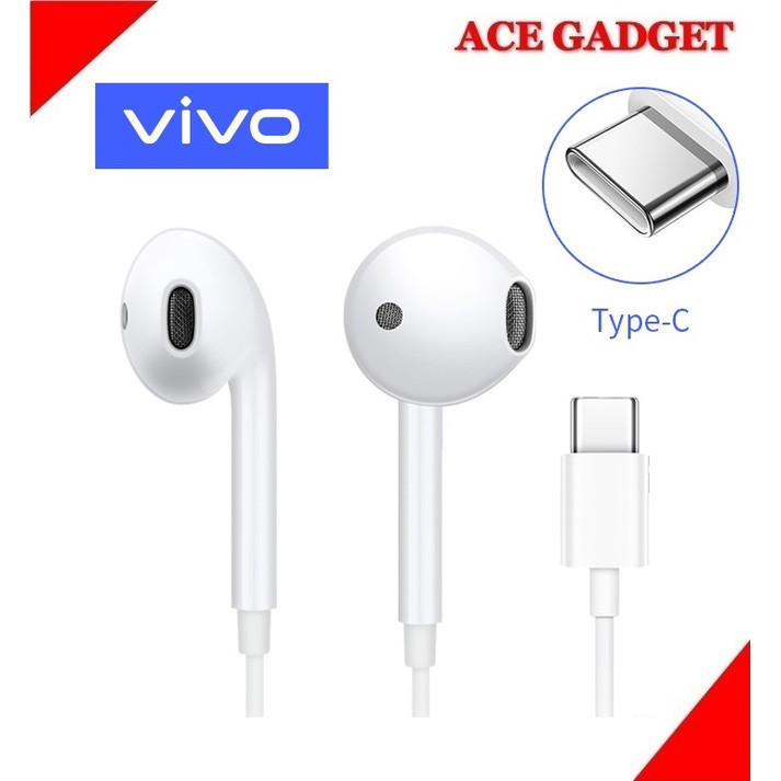 ชุดหูฟังสเตอริโอ Vivo X50 Type-C หูฟังชุดหูฟังพร้อมปลั๊ก Type-C