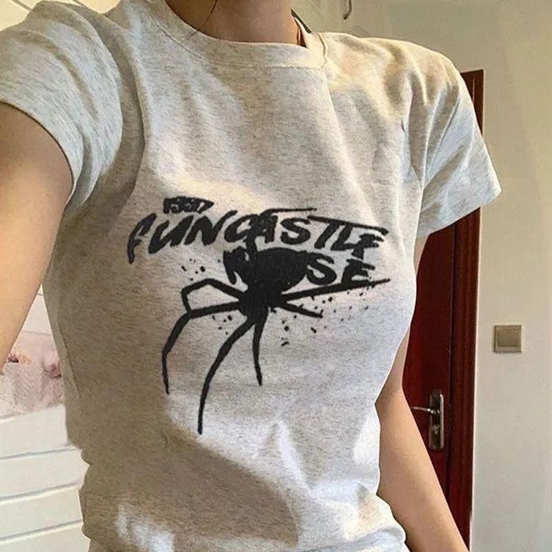 สไตล์ใหม่ของผู้หญิงเสื้อยืดแขนสั้นผ้าฝ้าย สำหรับผู้หญิง มาใหม่สำหรับฤดูร้อน เสื้อแขนสั้น - รูปที่ 4