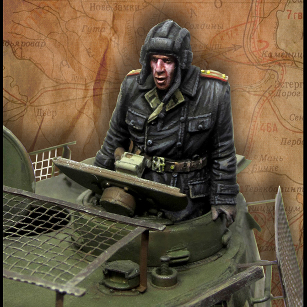 1/35 WWI ลูกเรือถังโซเวียต, ทหารฟิกเกอร์โมเดลเรซิ่น, WW2 ธีมทหาร, ชุดประกอบและไม่ได้ทาสี