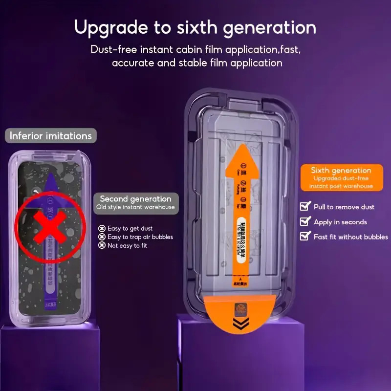 1/2pcsกระจกนิรภัยสําหรับiphone 16 15 14 13 12 11 X XR Pro Plus ProMax mini XS Max 4G 5G HDความละเอียดสูงFullกาวป้องกันฟิล์มสําหรับป้องกันฝุ่น - รูปที่ 2