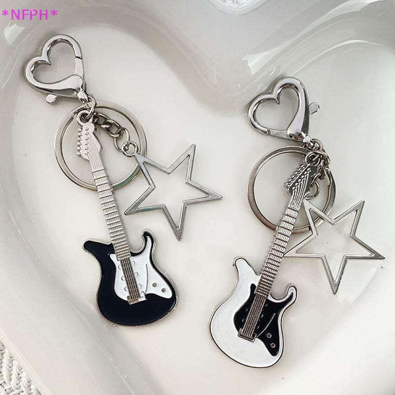 NFPH>Harajuku Y2kกีตาร์Love Heart Starสําหรับผู้หญิงหวานเย็นแนวโน้มแฟชั่นจี้VINTAGE Aestheticอุปกรณ์เสริมของขวัญใหม่