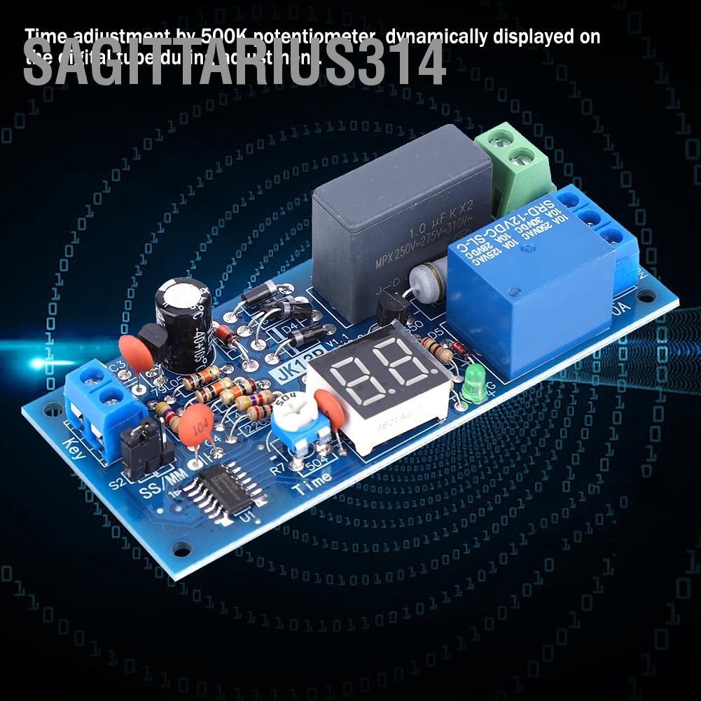 Sagittarius314 220V AC หน่วงเวลารีเลย์โมดูล 1-99 วินาที/1-99 นาทีช่วงเวลา