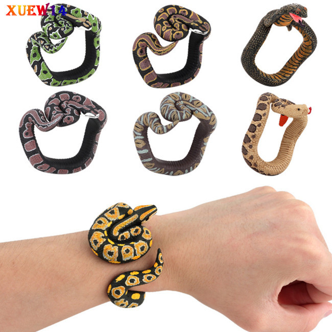 T8 สร้อยข้อมืองูจําลอง ของเล่นตลก ของขวัญฮาโลวีน สําหรับเด็ก