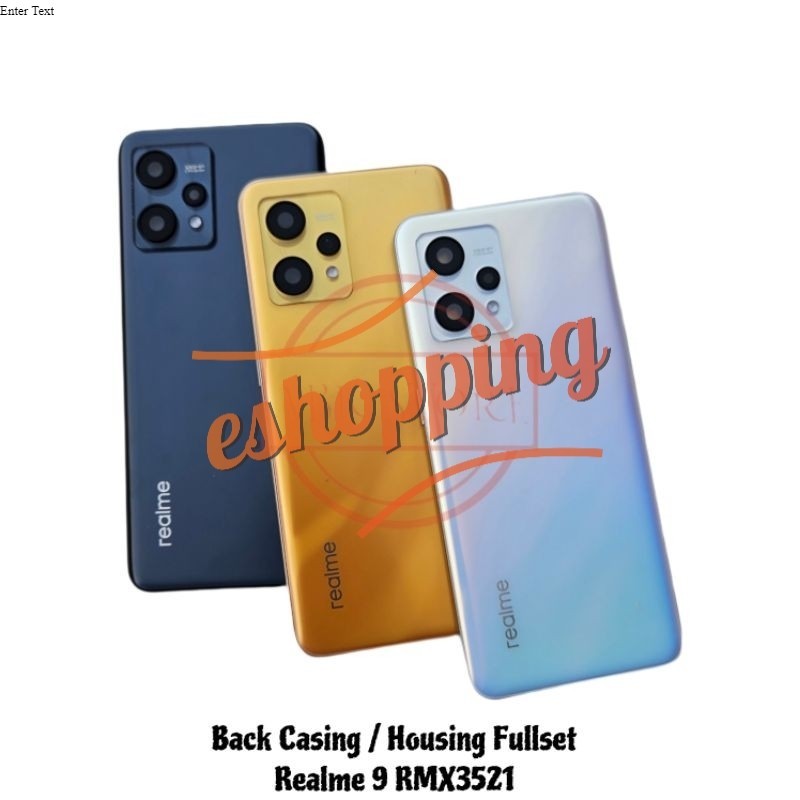 เคสหลังที่อยู่อาศัย Realme 9 RMX3521 Backdoor Fullset + Original Bezel