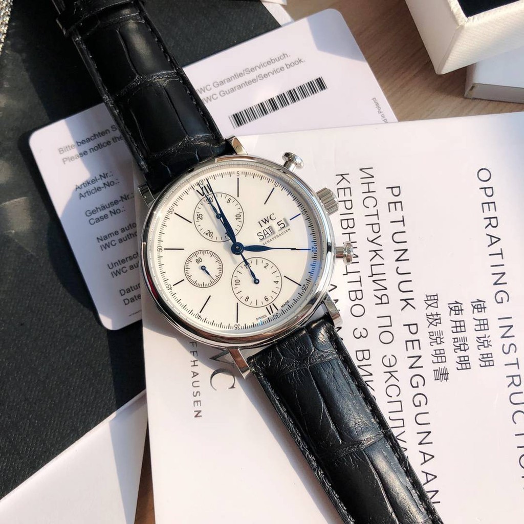 Iwc _ Portofino นาฬิกากลไกอัตโนมัติ โครโน่ ปฏิทินรันเวย์ eta7750