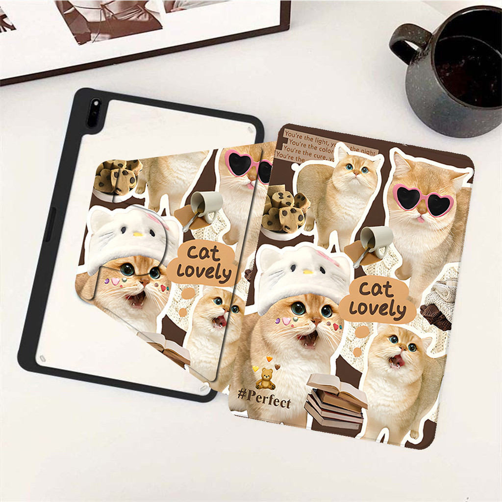 หัวเว่ย Matepad 11 pro11 pro10.8 360° เคสหนัง อะคริลิคแข็ง หมุนได้ ลายน่ารัก Matepad SE huawei 10.4 พร้อมช่องใส่ปากกา