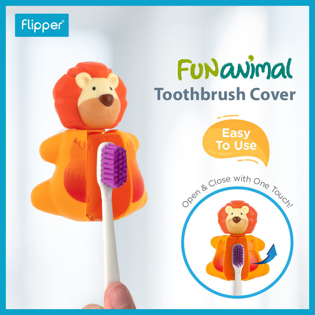 Flipper Fun Animal | ที่ครอบ และเก็บแปรงสีฟัน รุ่น Fun Animal | ช่วยปกป้องแปรงสีฟันให้ปลอดภัยจากเชื้