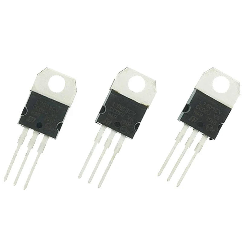 วงจรรวม L7805 LM7805 MC7805 7805 TO-220 1.5A 5V L7805CV 10 ชิ้น