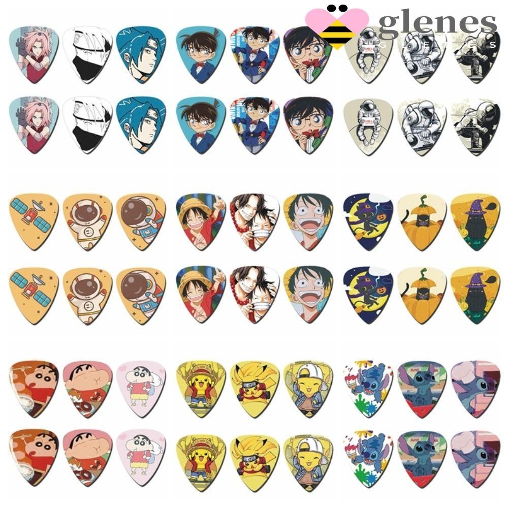 Glenes ปิ๊กกีตาร์ เบส อูคูเลเล่ สองด้าน ลายการ์ตูน คุณภาพสูง DIY