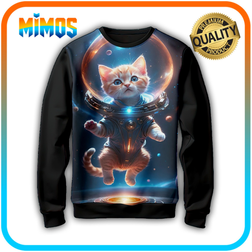 3D การ์ตูน TV Animation Cat Hero เสื้อกันหนาว 02MM015 _SW สําหรับอายุ 1-12 ปี