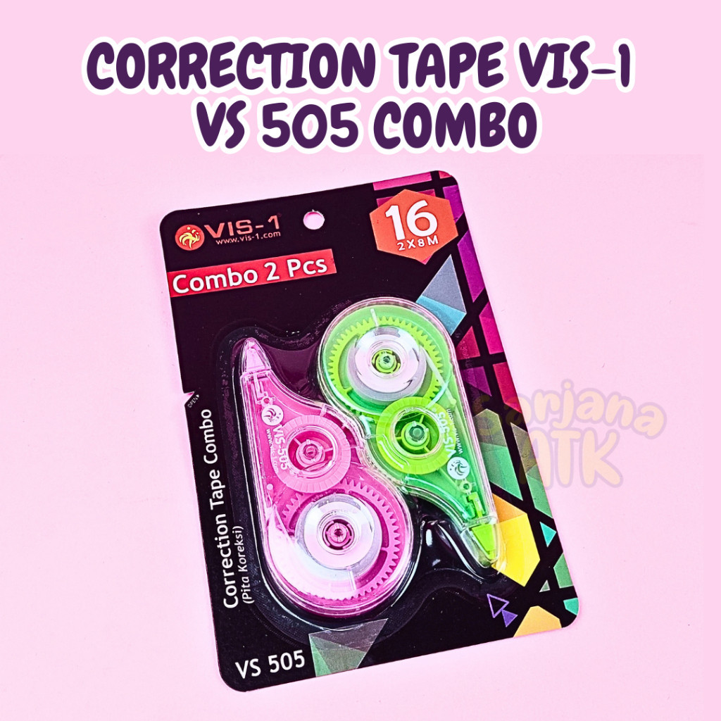 (แพ็ค 2) เทปลบคําผิด / เทปลบคําผิด / Tip Ex Cute Funcy VS 505