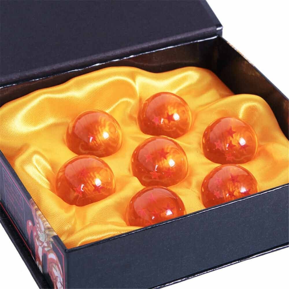 7pcs JP Anime DragonBall Z Stars Crystal Ball Collection Set with Gift Box