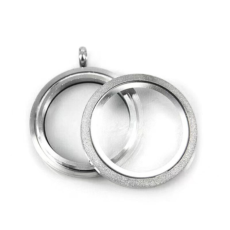 สร้อยคอ 30 มม. ธรรมดา บิด สกรู ปิด ล็อกเก็ต แก้ว ความจํา ลอย ล็อกเก็ต สําหรับ ไข่มุก เสน่ห์ ล็อกเก็ต - รูปที่ 2