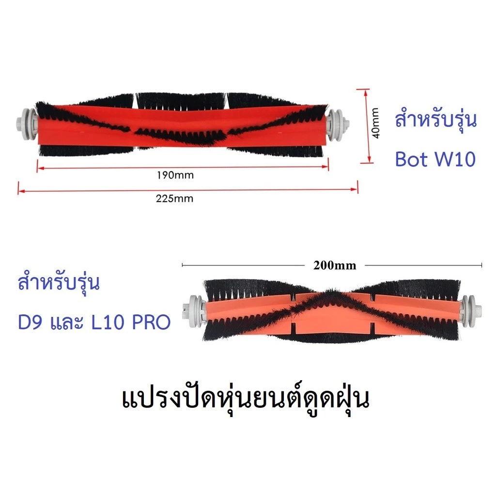 แปรงปัดหลัก อะไหล่หุ่นยนต์ดูดฝุ่น Dreame W10/D9/L10 Pro Xiaomi Mi Mop 2 thumbnail 3