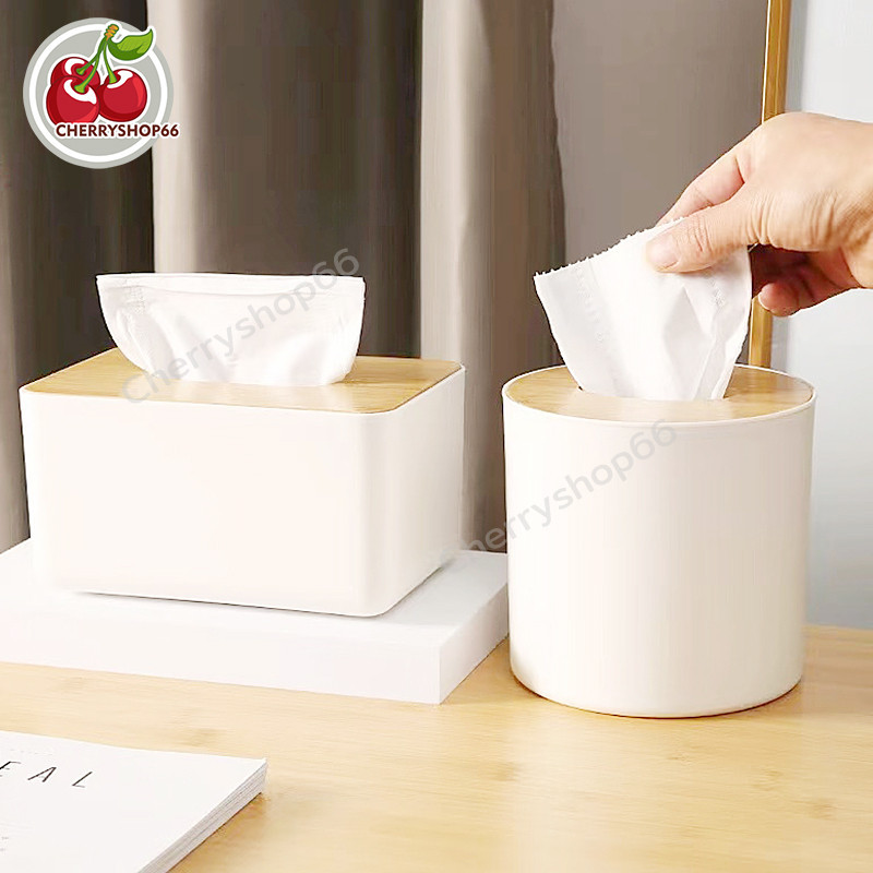 ที่ใส่ทิชชู่ กล่องใส่ทิชชู่ กล่องใส่กระดาษทิชชู ฝาไม้ ที่ใส่ทิชชู่ กล่องทิชชู่ยาว ecoco กันฝุ่น