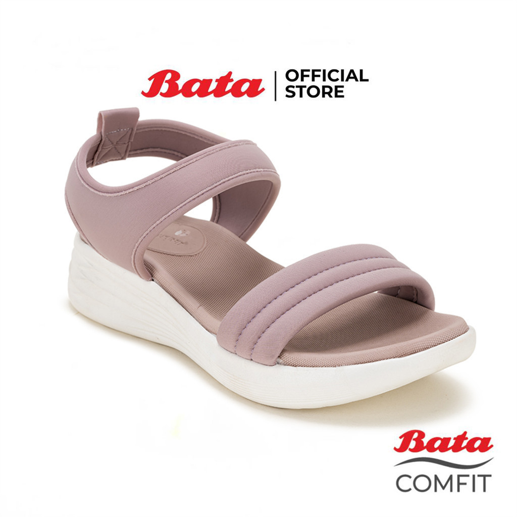 Bata บาจา Comfit รองเท้าเพื่อสุขภาพรัดส้น พร้อมเทคโนโลยีคุชชั่น รองรับน้ำหนักเท้าได้ดี สำหรับผู้หญิง รุ่น BLOOM X สีชมพู 6015127 สีน้ำเงิน 6019127