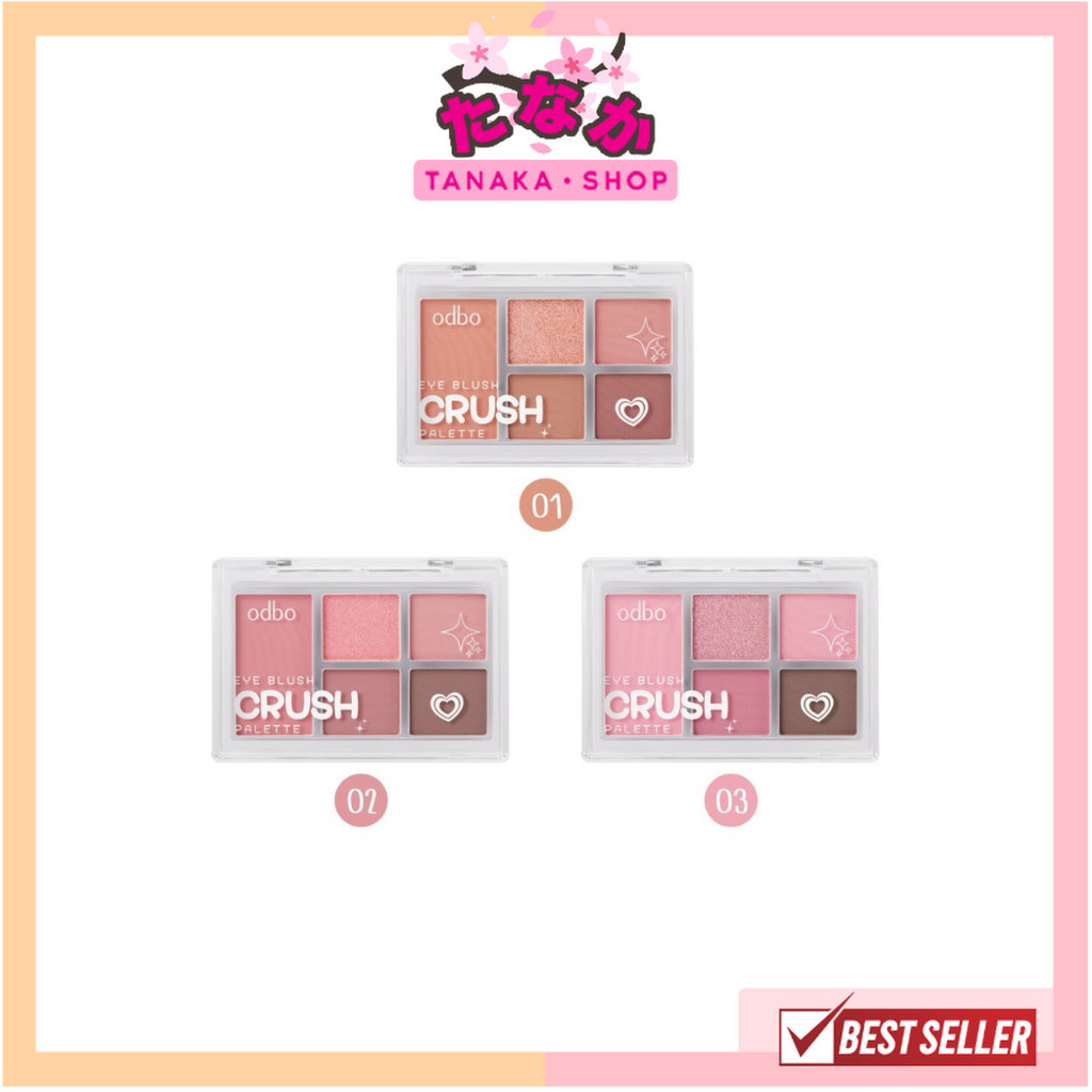 ODS04 odbo Eye Blush Crush Palette  อายแชโดว์พาเลท & บลัช