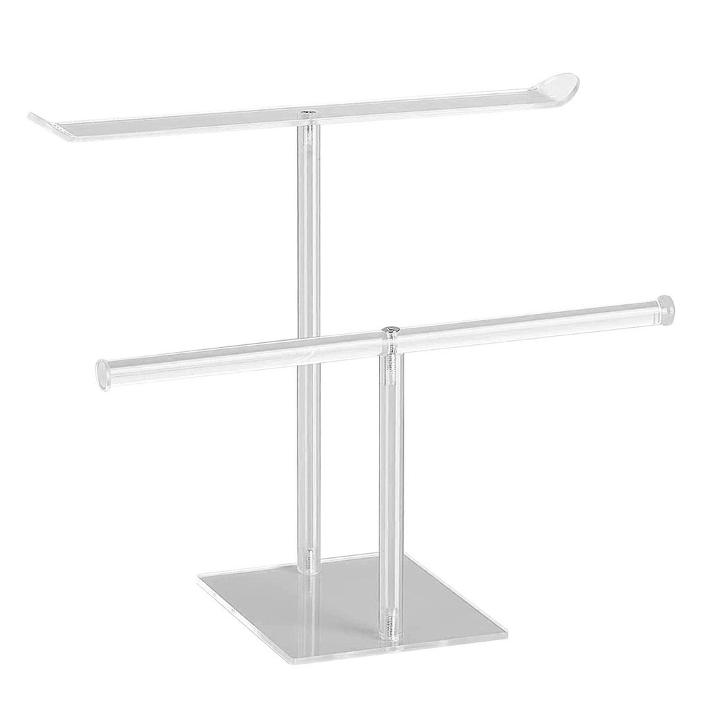 [Whgirld8] Hair Hoop Organizer Headpiece Rack 2 ป้องกันอะคริลิคแถบคาดศีรษะแข็งแรง