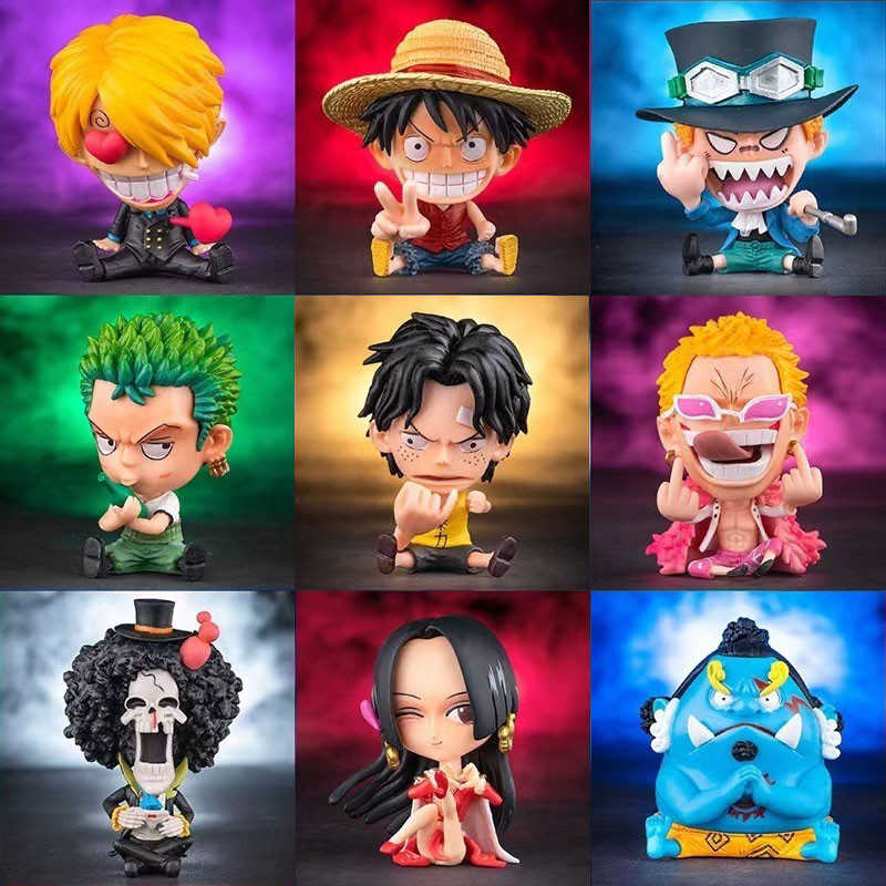 โมเดลฟิกเกอร์ One Piece Monkey D Luffy Marshall·D·Teac Sanji Robin สําหรับตกแต่ง