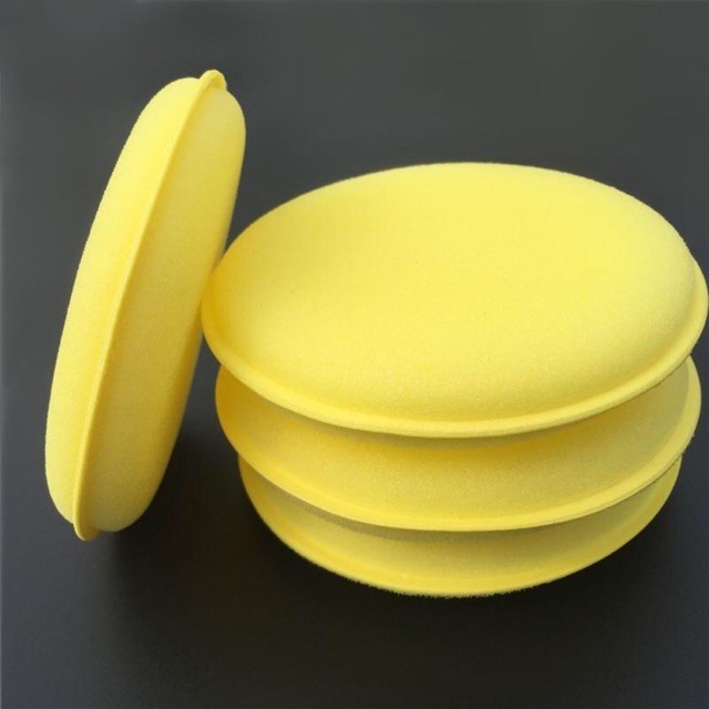 ฟองน้ำกลมเหลือง ฟองน้ำลงน้ำยา ฟองน้ำลงแว๊กซ์ wax