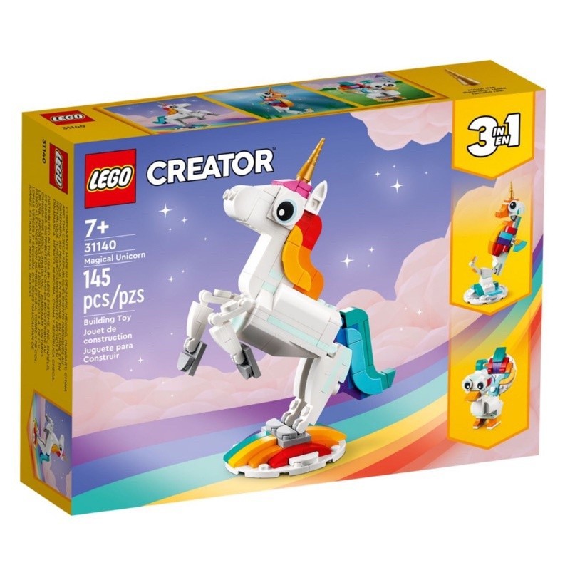 (กล่องสวย พร้อมส่ง) LEGO® 31140 Creator 3-in-1 Magical Unicorn เลโก้ของใหม่ ของแท้ 100%