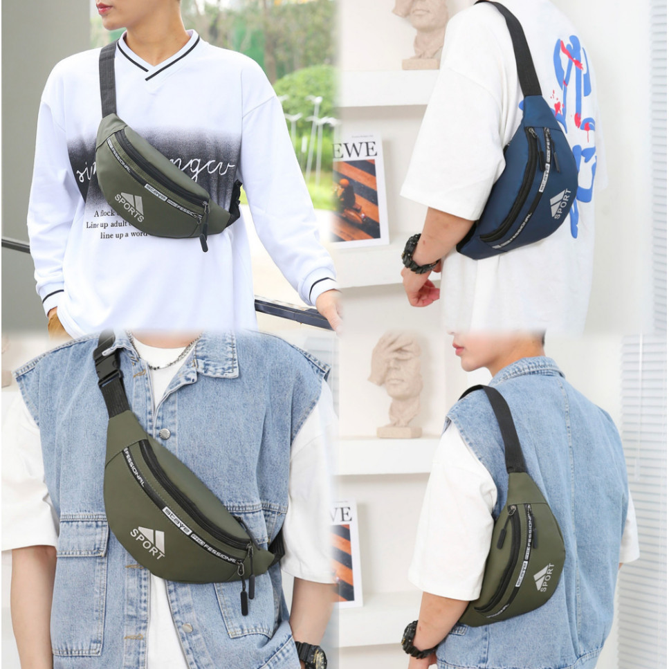 🎒กระเป๋าคาดอก ใส่วิ่ง กระเป๋าคาดเอวสะพายหลัง สวยเก๋กันน้ำกันเหงื่อ ใส่ได้ทั้งผู้หญิงผู้ชาย กระเป๋าคาดเอว คุณภาพดี