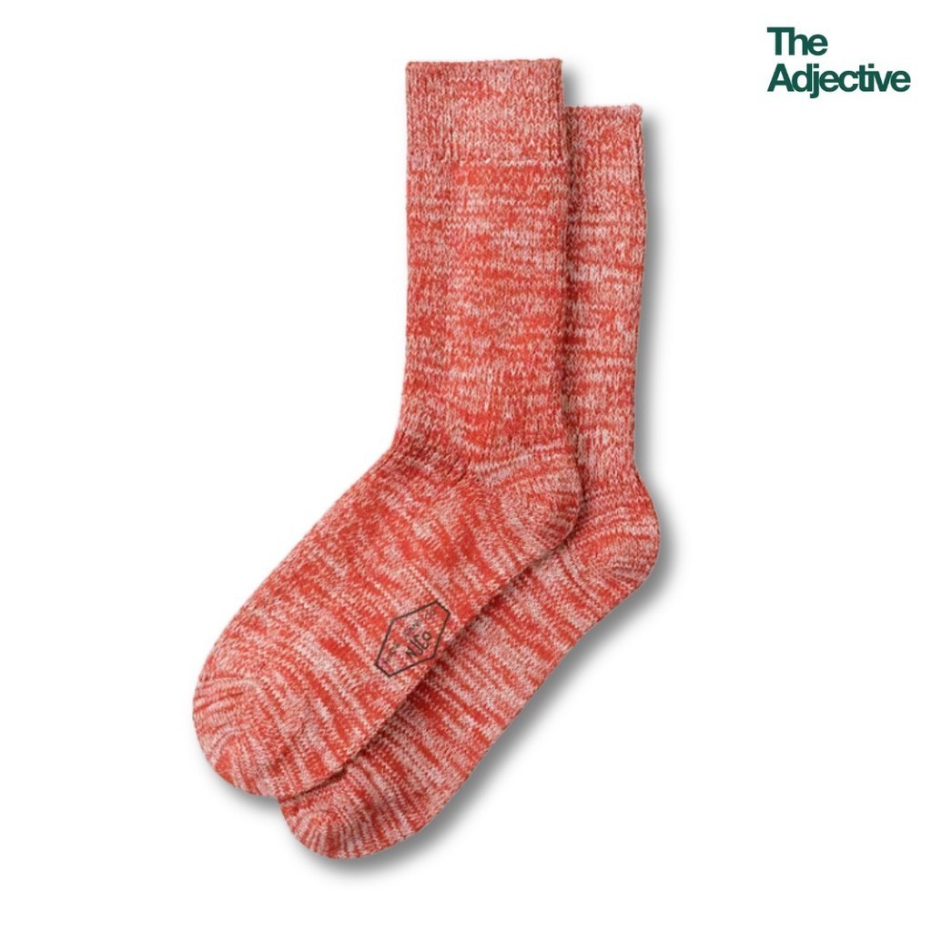 Nudie Jean/ Chunky Sock/ ถุงเท้าแบบ Ragg socks ข้อยาว กันหนาว ผ้าร่อง ลายหินอ่อน นุ่ม ยืดหยุ่น ไม่ย้วย