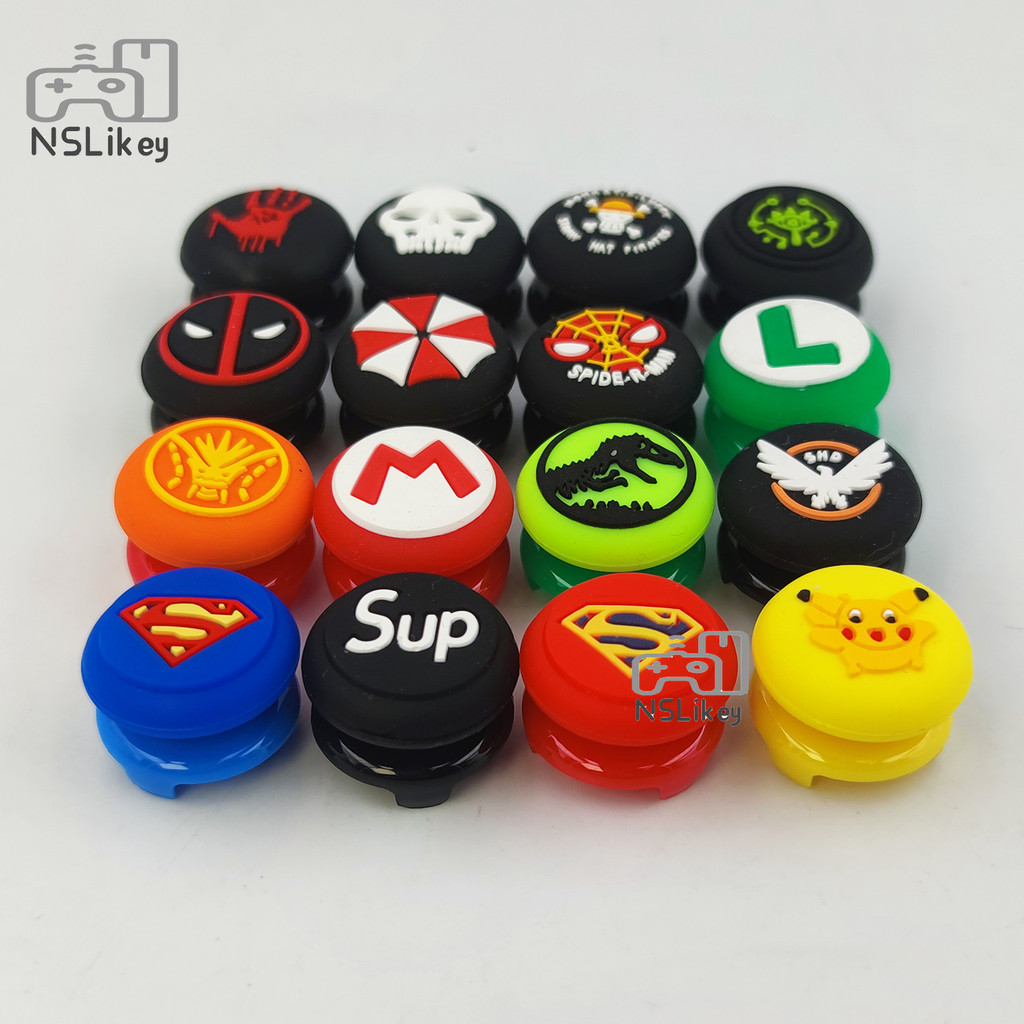 Nslikey ชุดฝาครอบปุ่มกดจอยสติ๊ก แบบซิลิโคน สําหรับ PS4 PS5 Controller FPS Extender Thumbstick 2 ชิ้น