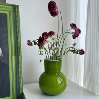 แจกันดอกไม้ สีเขียว สไตล์ฝรั่งเศส หรูหรา ระดับไฮเอนด์ สําหรั…