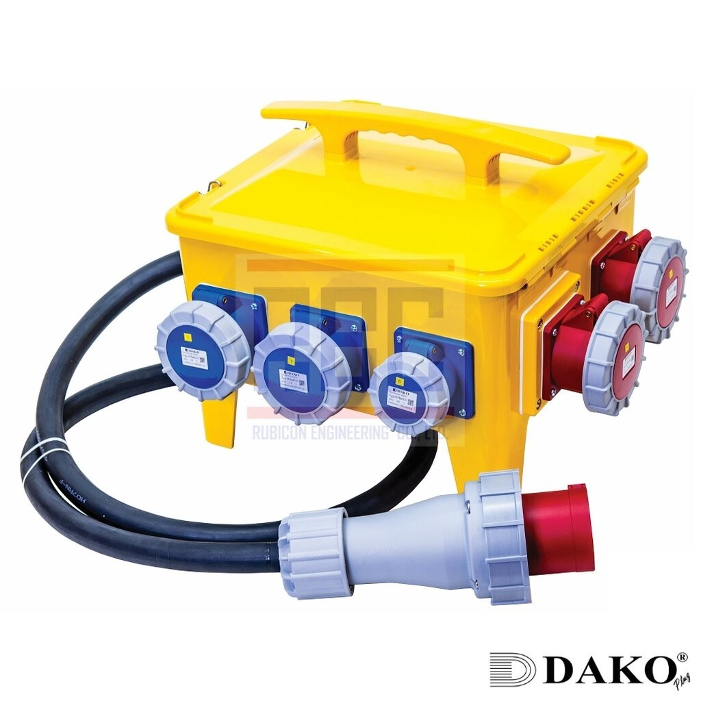 "DAKO PLUG" A24MD01-4 กล่องปลั๊กกระจายไฟ 63A 3P+N+E 400V IP65 (ชุดปลั๊ก IP67)
