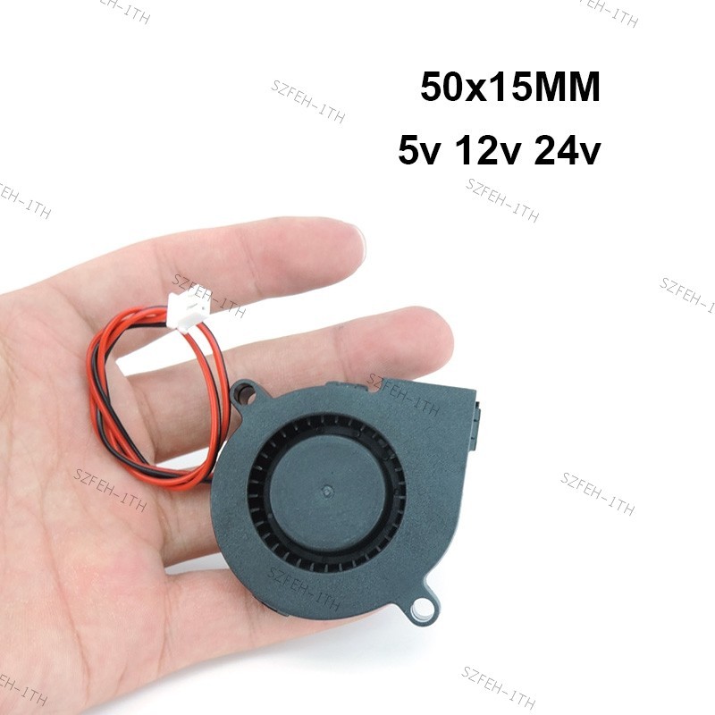 พัดลมระบายความร้อนเทอร์โบ DC 5v 12v 24V 5015 50x15 มม. 50 มม. สําหรับเครื่องพิมพ์ 3D 50 มม. 5 ซม. F3TH1