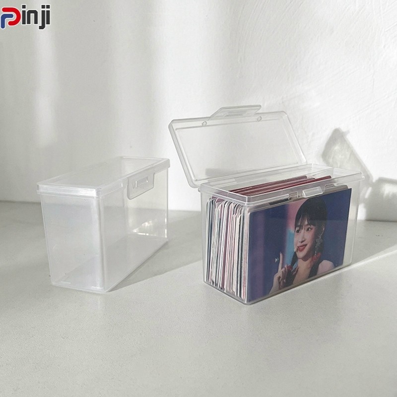 กล่องเก็บการ์ด โปสการ์ด การ์ด ตะกร้าเก็บการ์ด เรียบง่าย ใส จัดเก็บของ เดสก์ท็อป