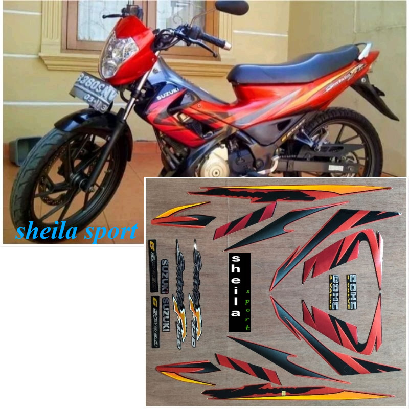 Suzuki satria fu F150 สติ๊กเกอร์ Striping สีส้ม 2007 2008 คุณภาพดี
